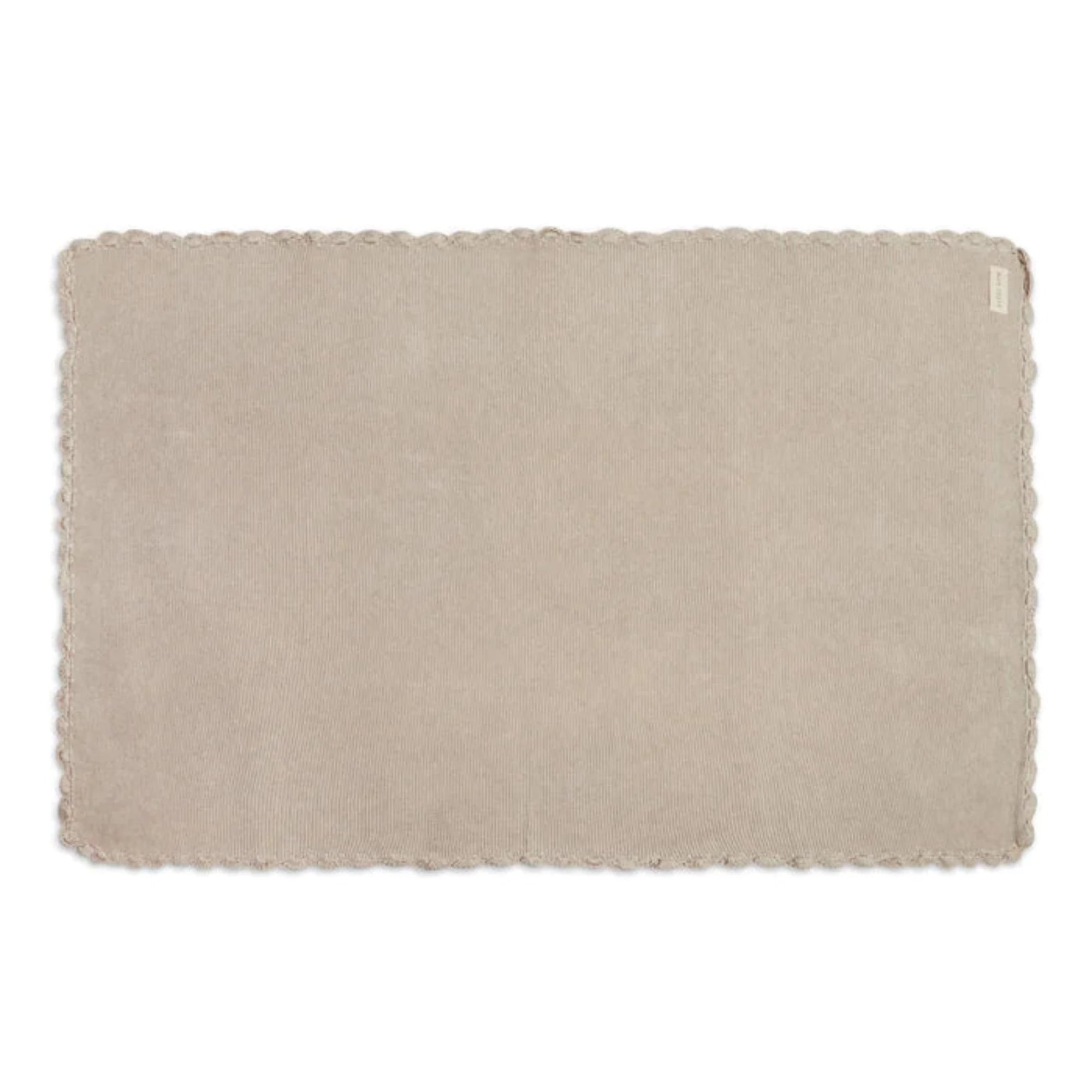 AVERY ROW Scallop Knit Blanket - Stone