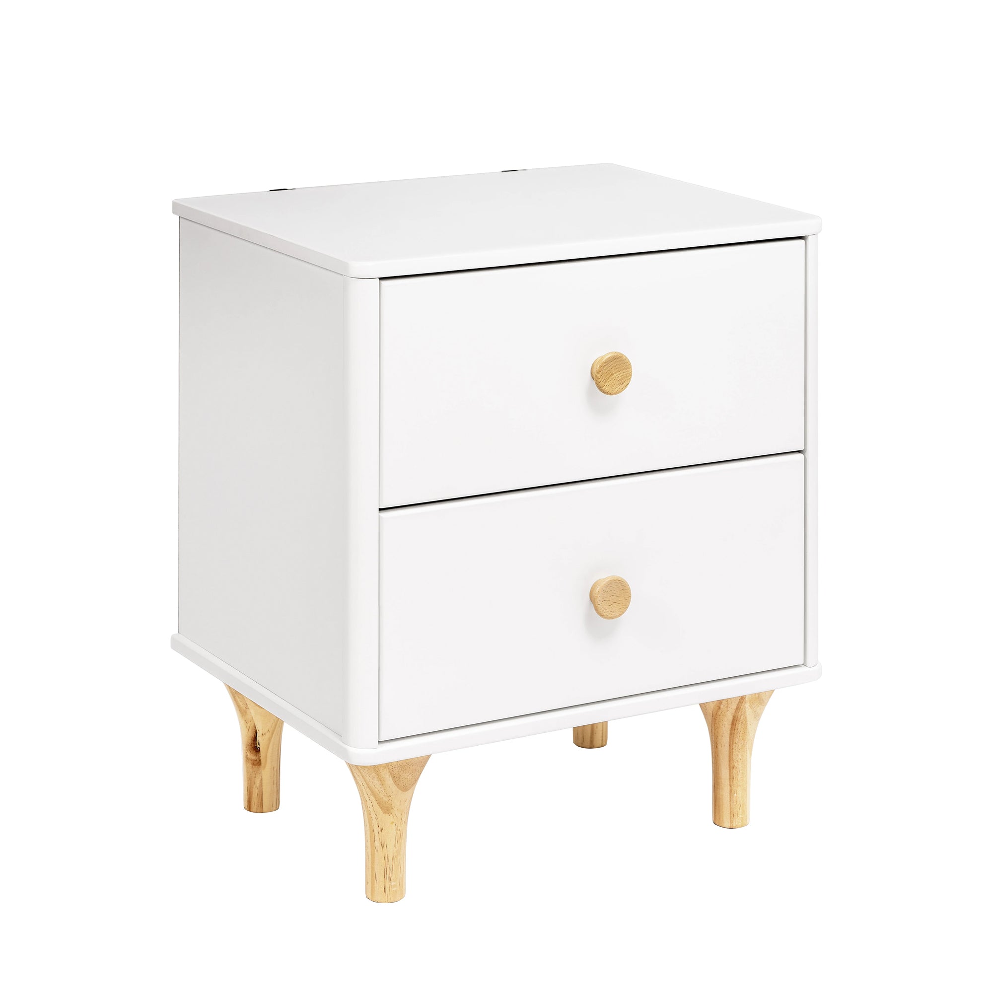 BABYLETTO Lolly Nightstand with USB Port - White/Natural