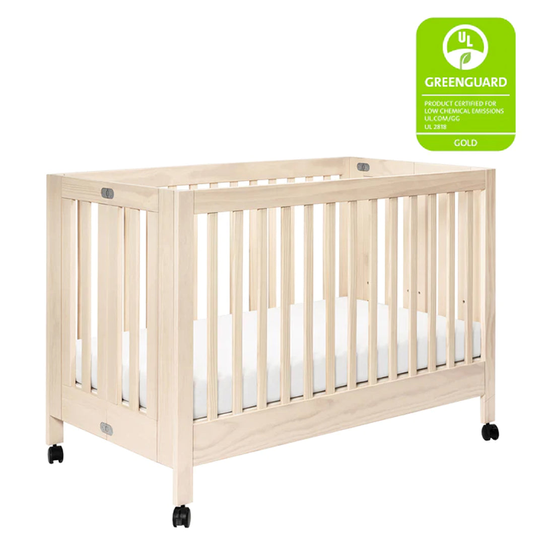BABYLETTO Maki Full-Size Folding Crib w/ Toddler Bed Conversion Kit