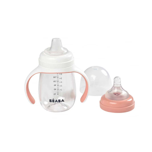 BEABA 2-In-1 Bottle To Sippy Learning Cup1