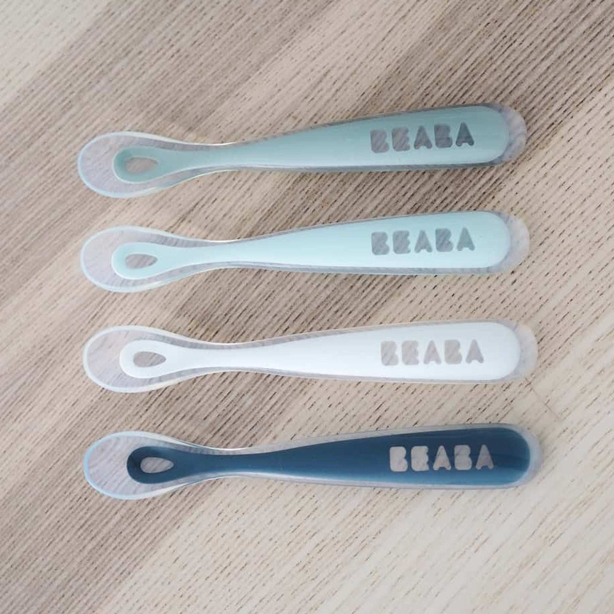 BEABA 2-In-1 First Foods Silicone Spoons1