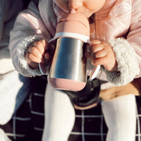 Thumbnail for BEABA Stainless Steel Straw Sippy Cup - Rose