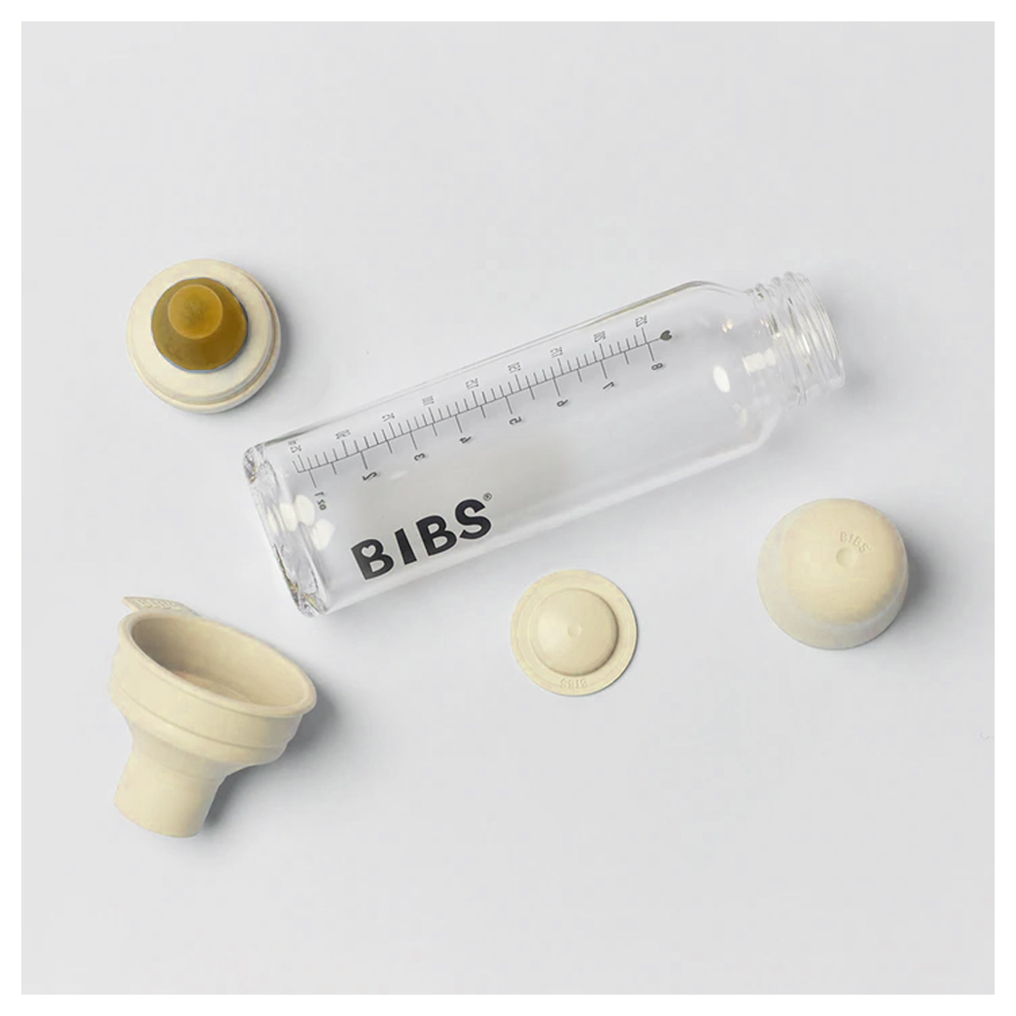 BIBS Baby Glass Bottle Latex - Ivory