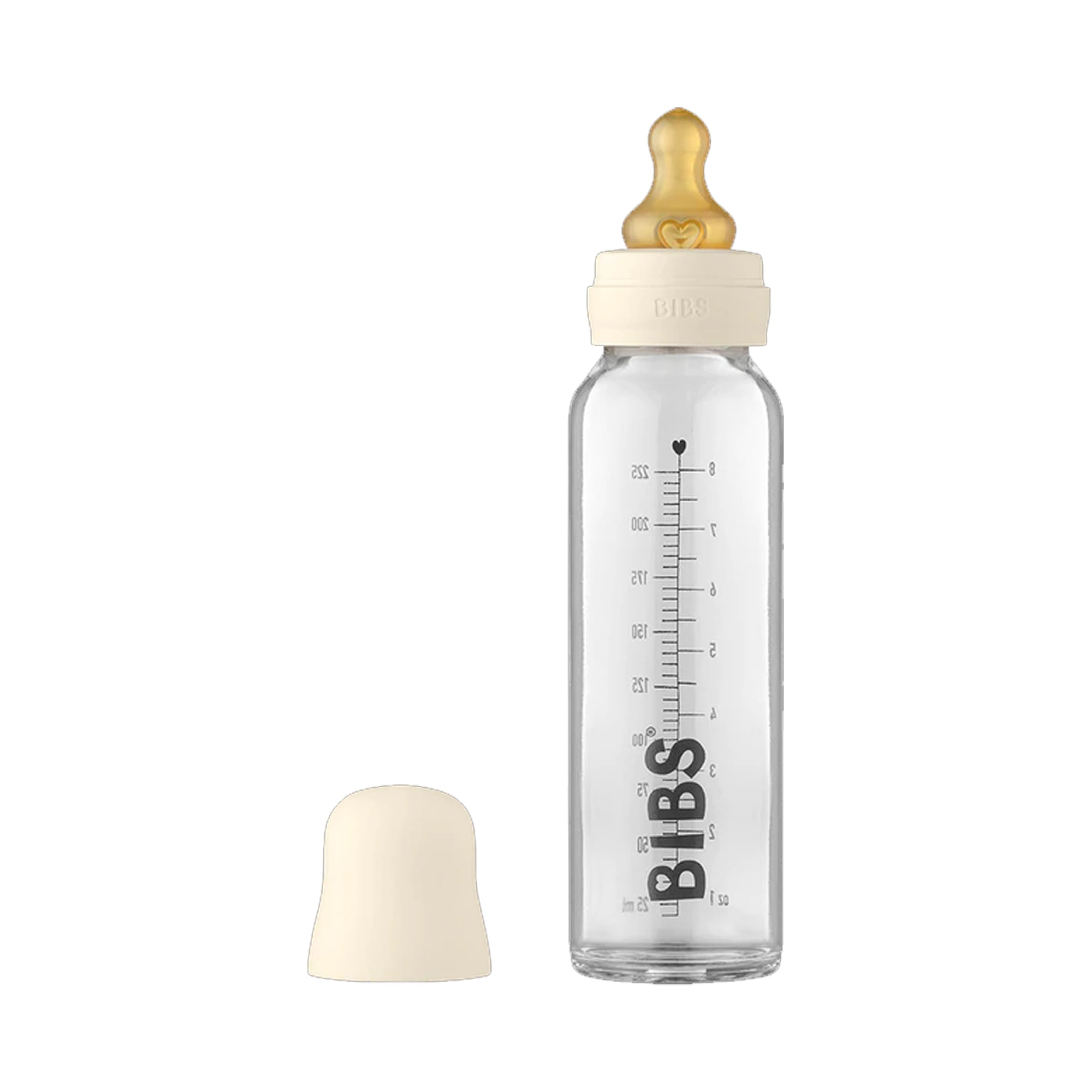 BIBS Baby Glass Bottle Latex - Ivory