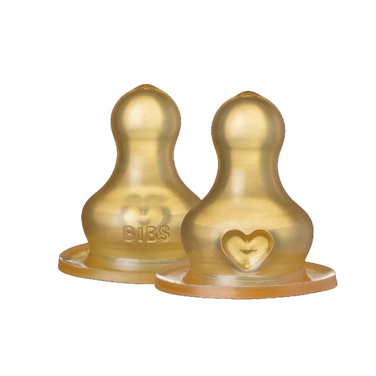 BIBS Bottle Nipple 2pk Latex Medium Flow