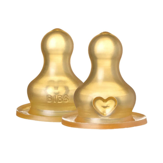 BIBS Bottle Nipple 2pk Latex Slow Flow