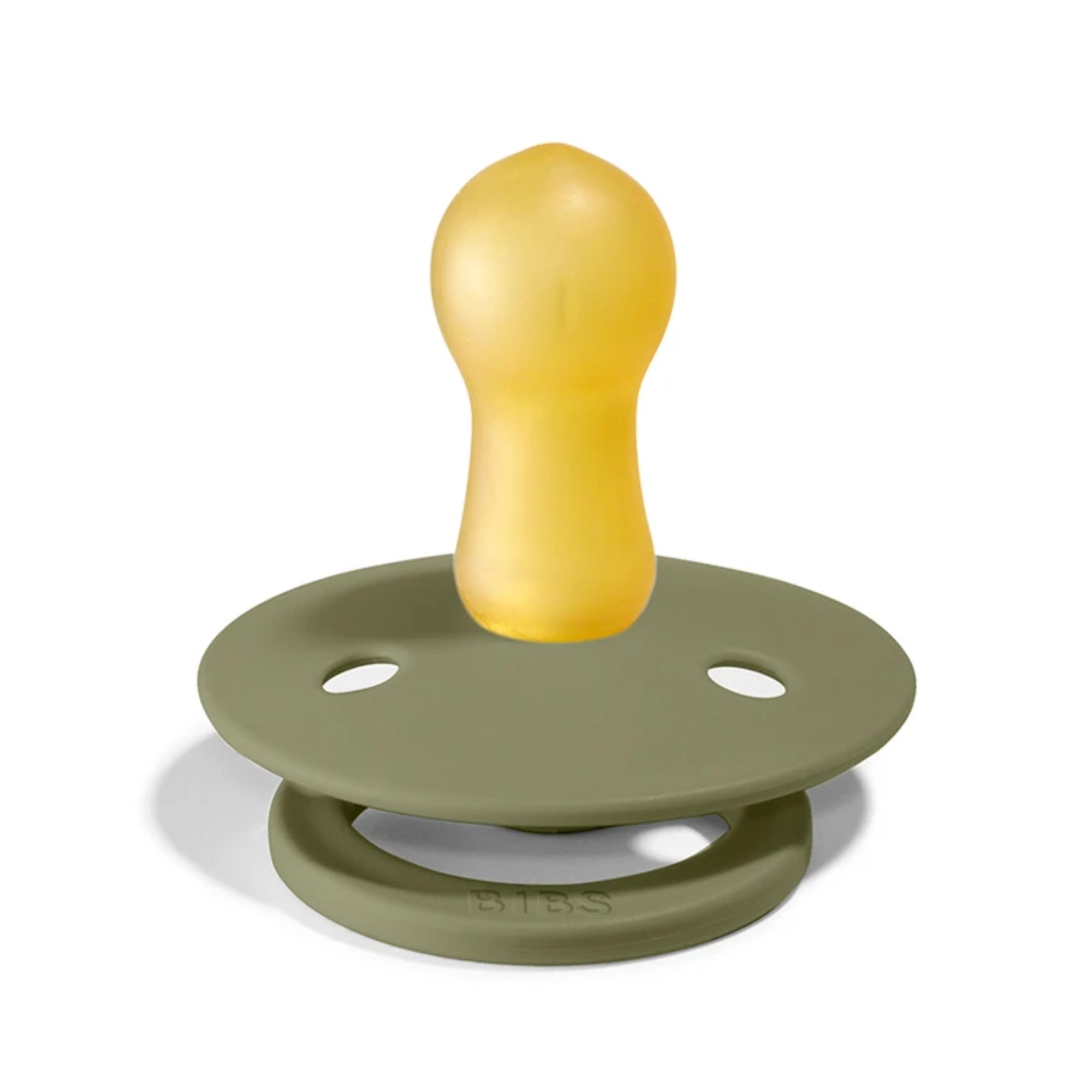 BIBS Colour Pacifier Latex 2pk (6-18M) - Olive