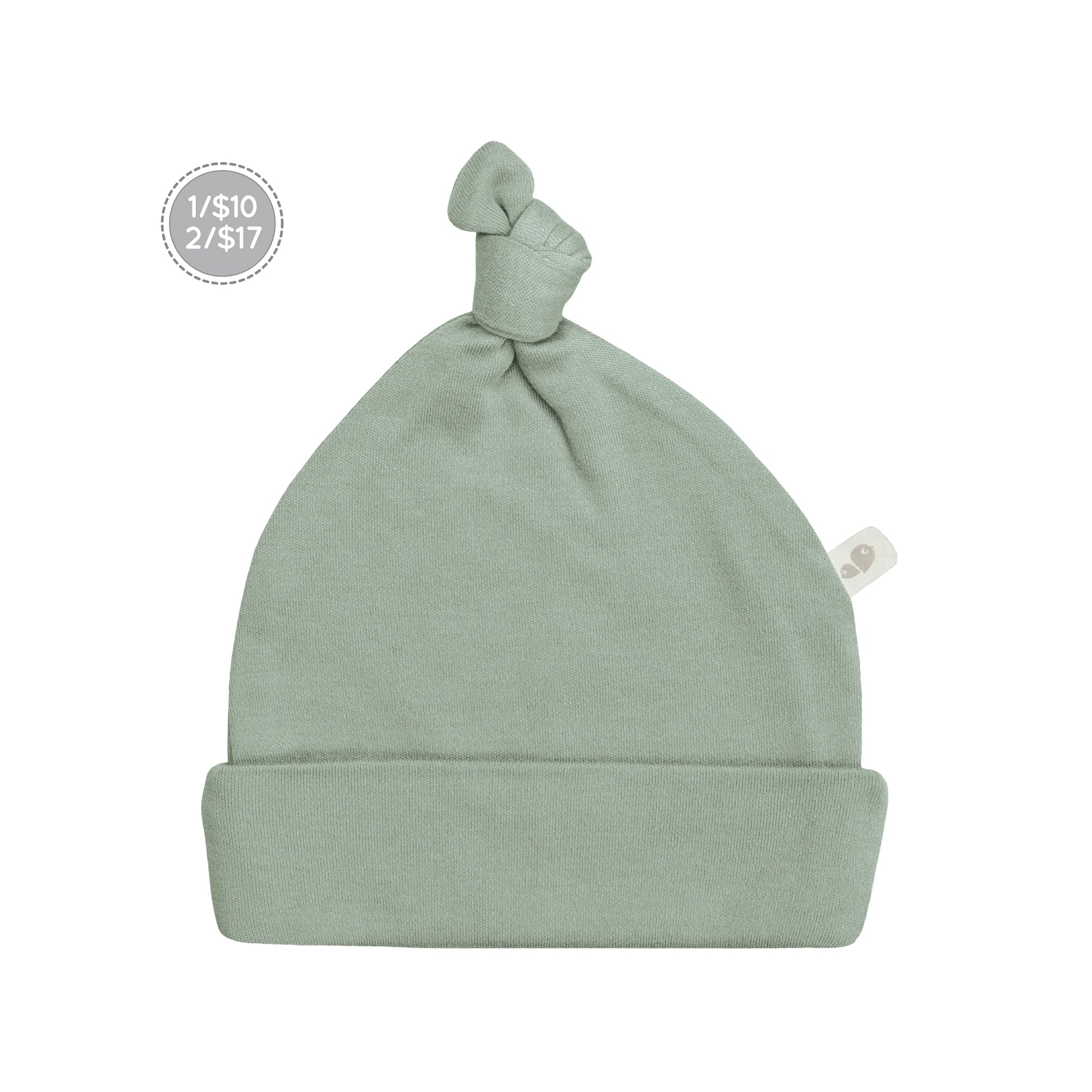 PERLIMPINPIN Bamboo Knotted Hat (1-3M) - Moss