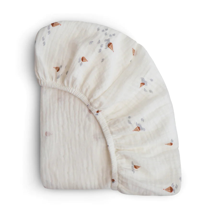 Drap en mousseline extra doux pour berceau MUSHIE