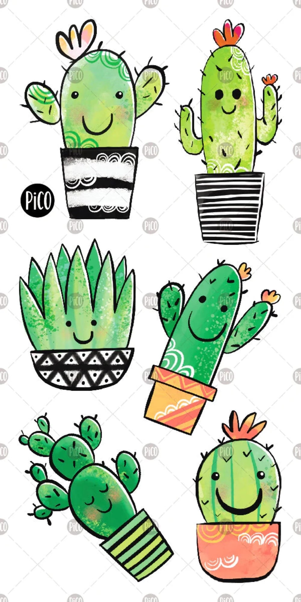 PICO TATOO Temporary Tattoo - Cute Cactus