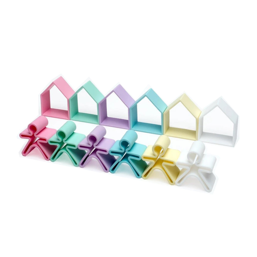 DENA Pastel 6 enfants + 6 maisons