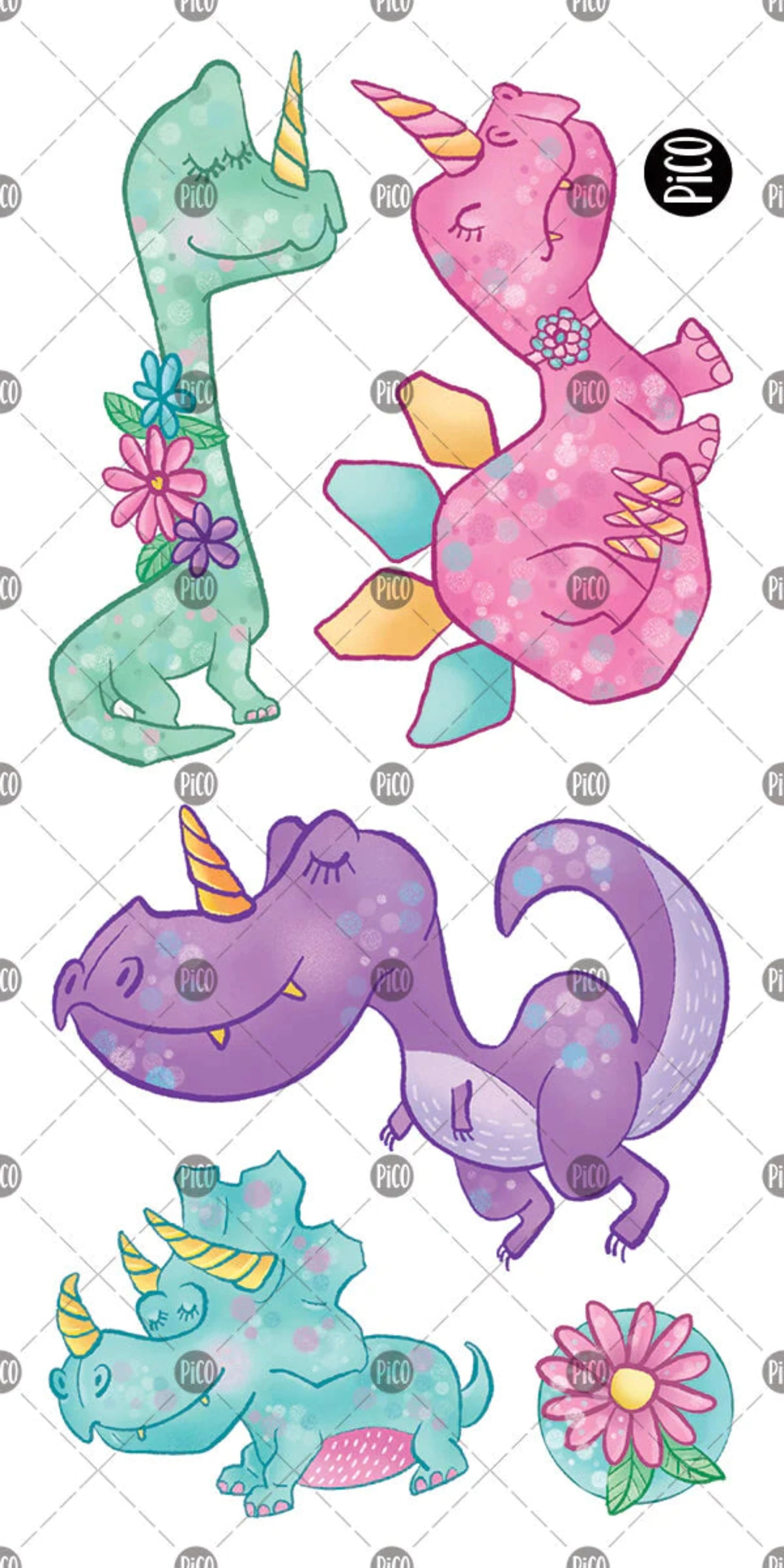 Tatouage temporaire PICO TATOO - Dino-Corns