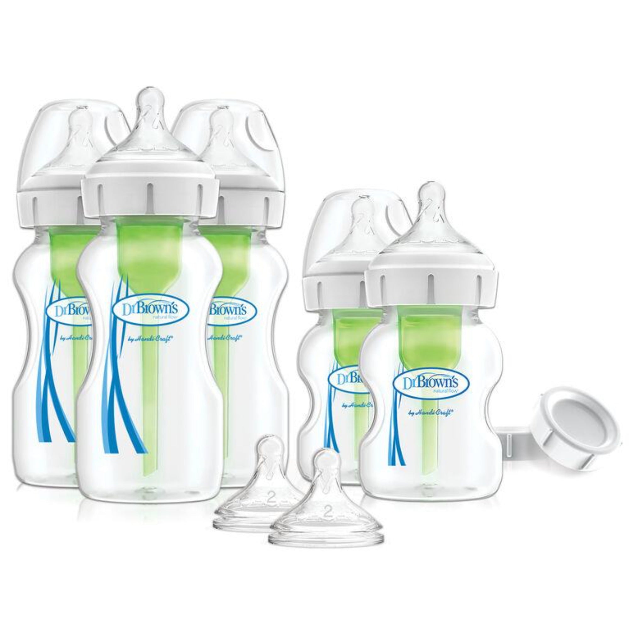 DR. BROWN'S Natural Flow Options+ Anti-colic Wide Baby Bottles Newborn Feeding Set