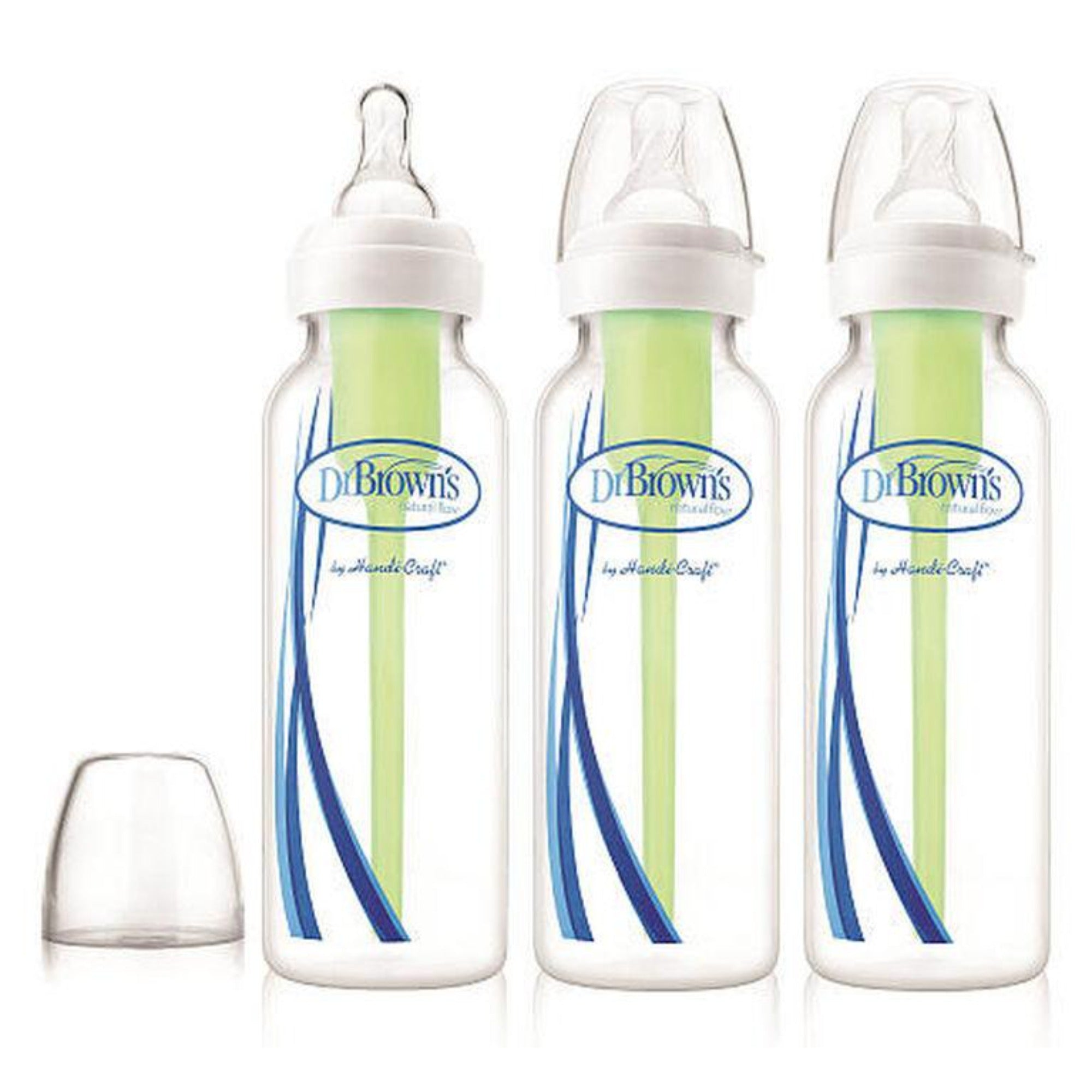 DR. BROWN'S Options+ Narrow Baby Bottle 8oz./250ml 3pK with Level 1 Slow Nipple