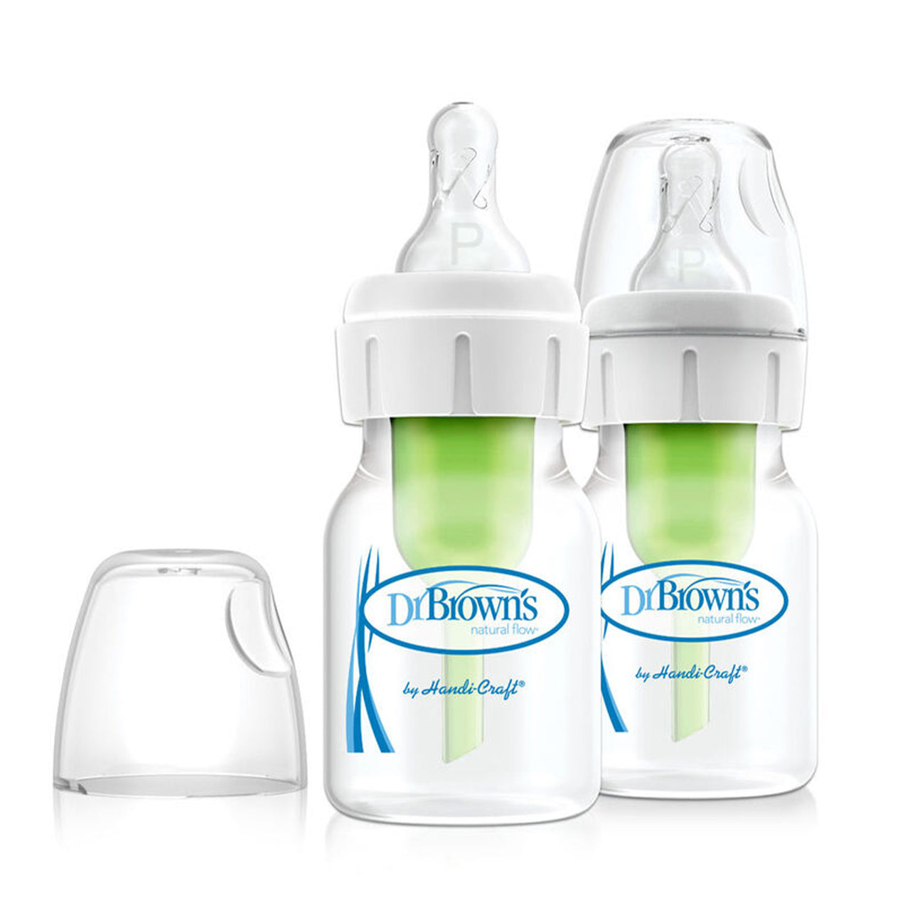 Dr. Brown's Natural Flow® Anti-Colic Narrow Baby Bottle, 2oz/60mL with  Preemie Flow™ Nipple, 2-Pack