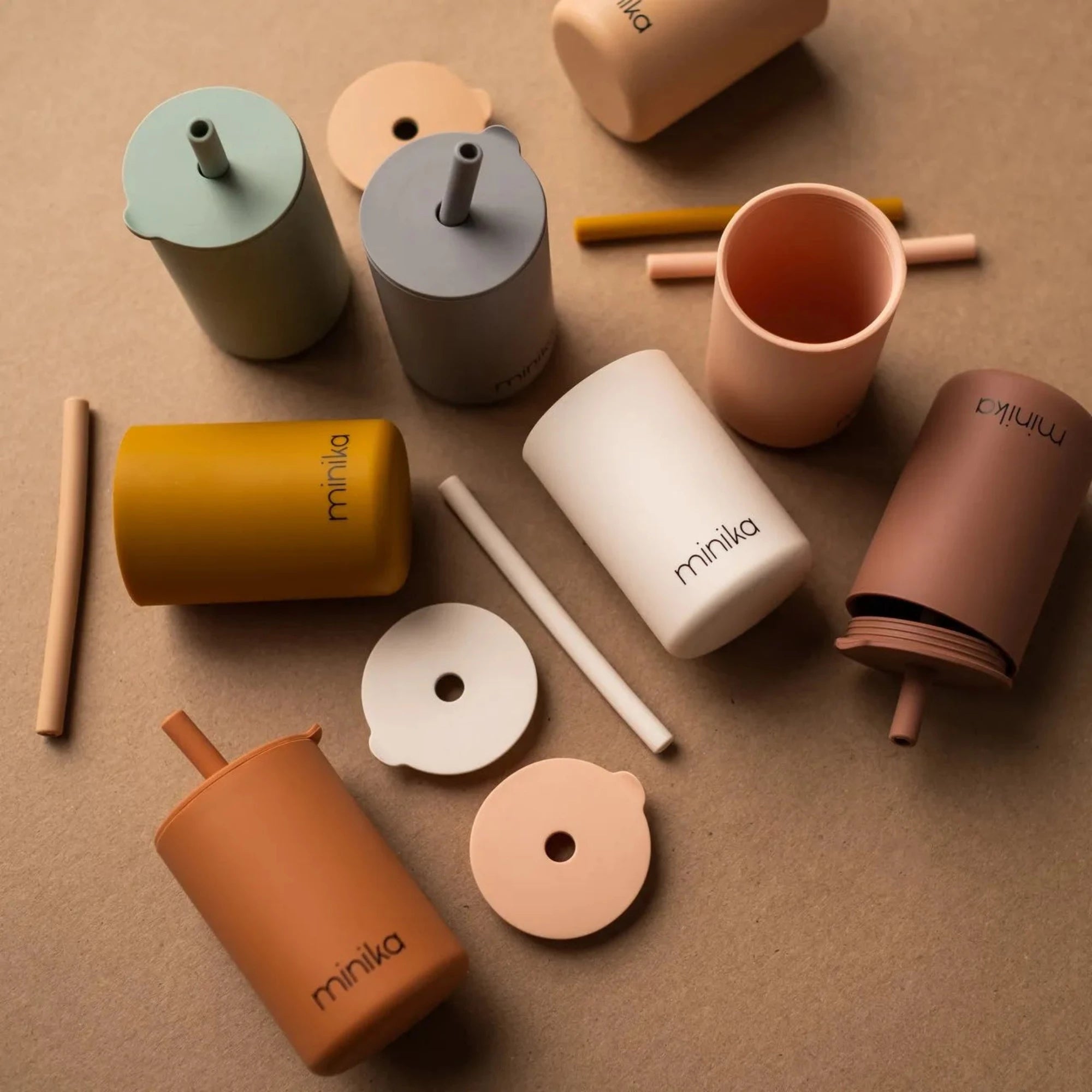 MINIKA Gobelet avec paille et couvercle - Indigo