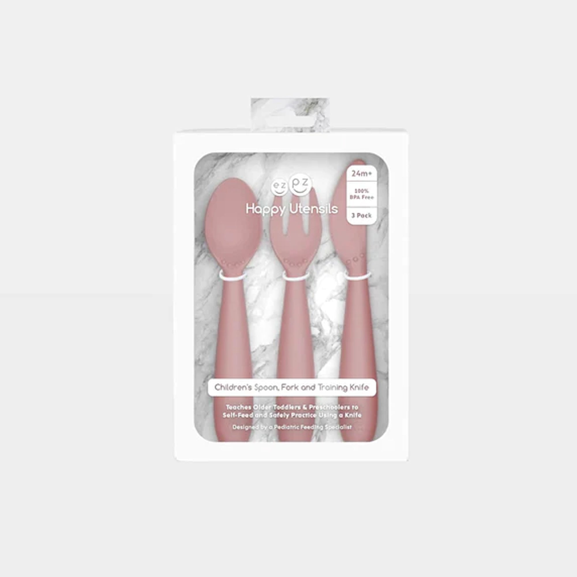 EZPZ Happy Utensils - Blush