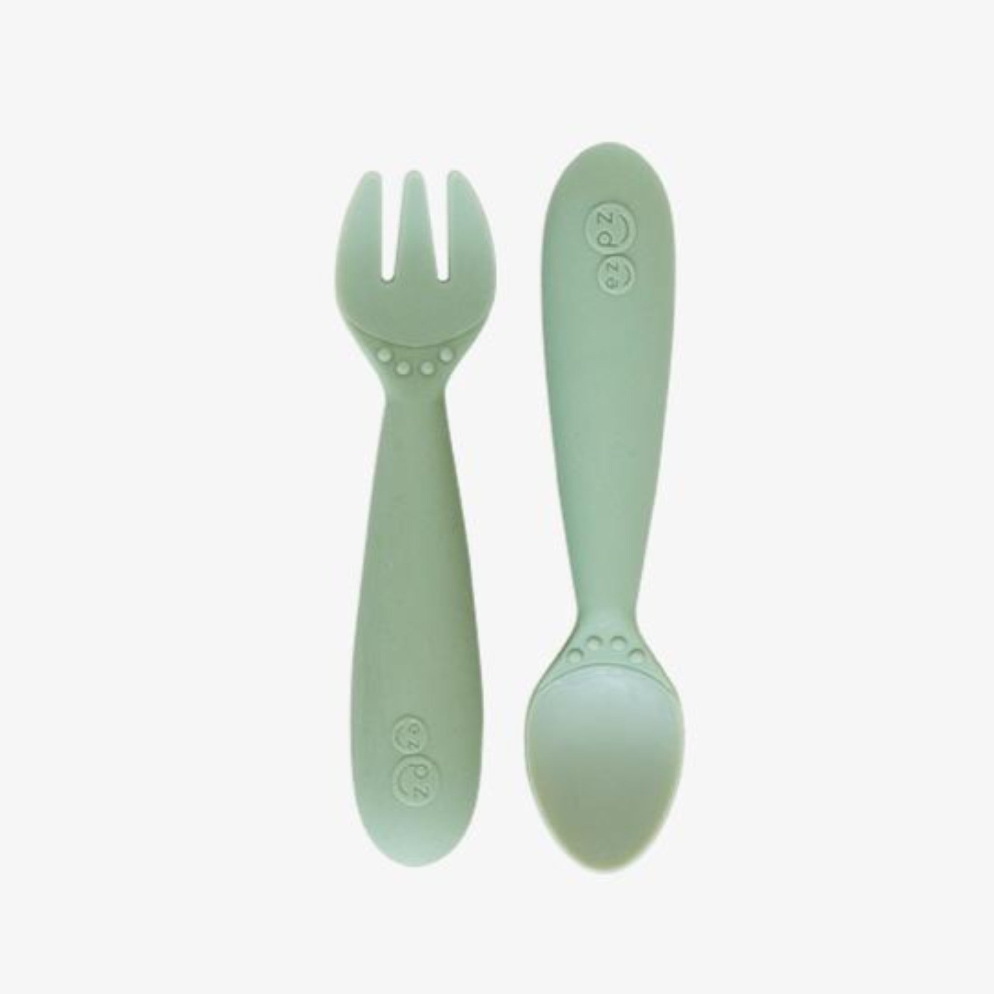 EZPZ Mini Utensils (Fork + Spoon) - Sage