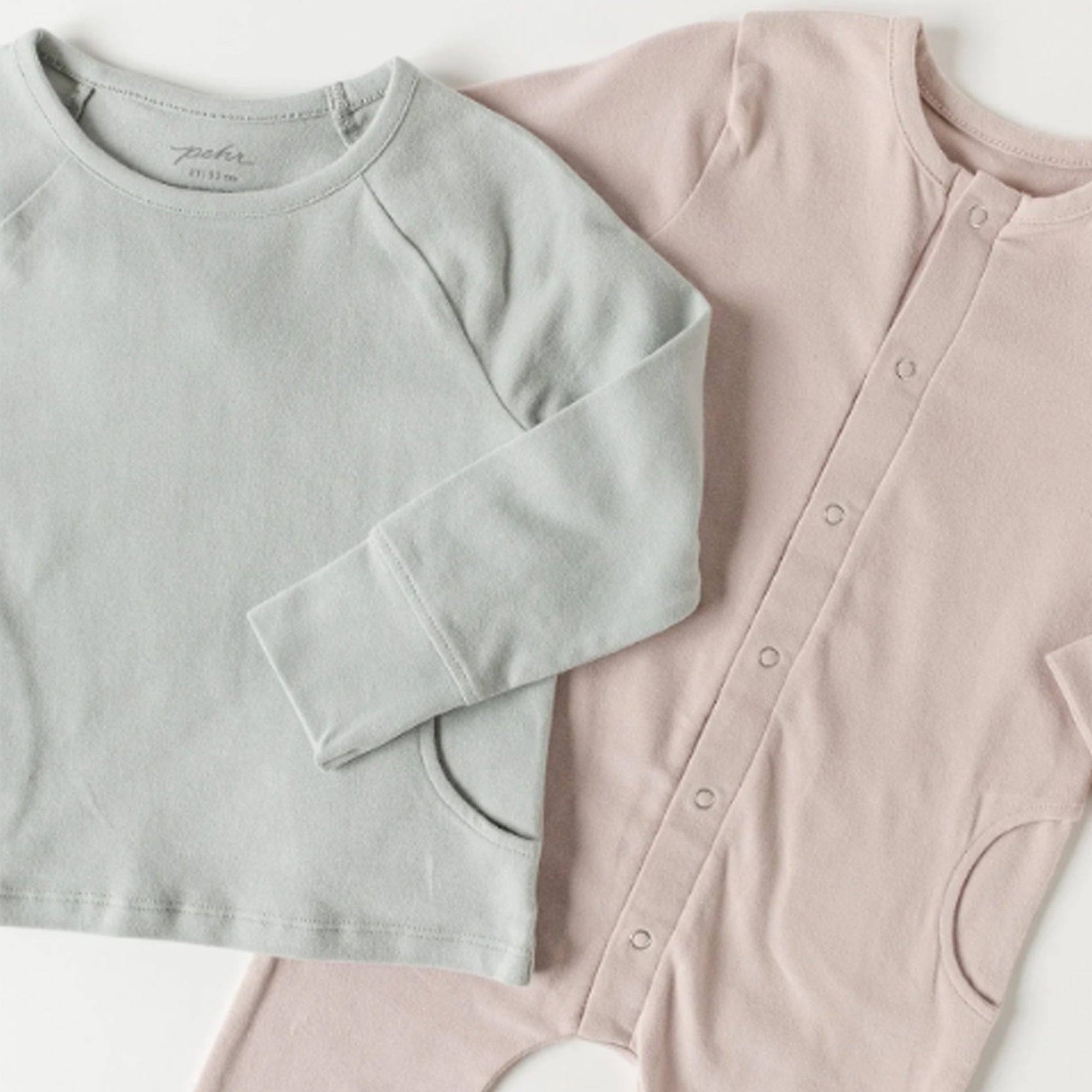 PEHR Organic Cotton Essential Romper - Pale Pink