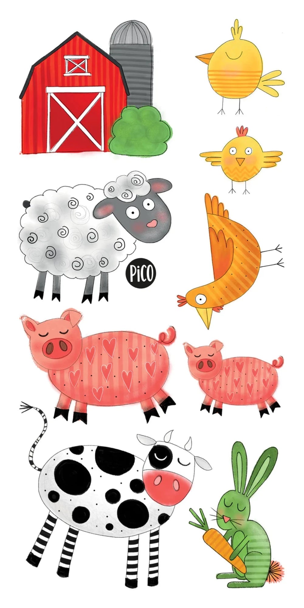 PICO TATOO Temporary Tattoo - My Day at the Farm