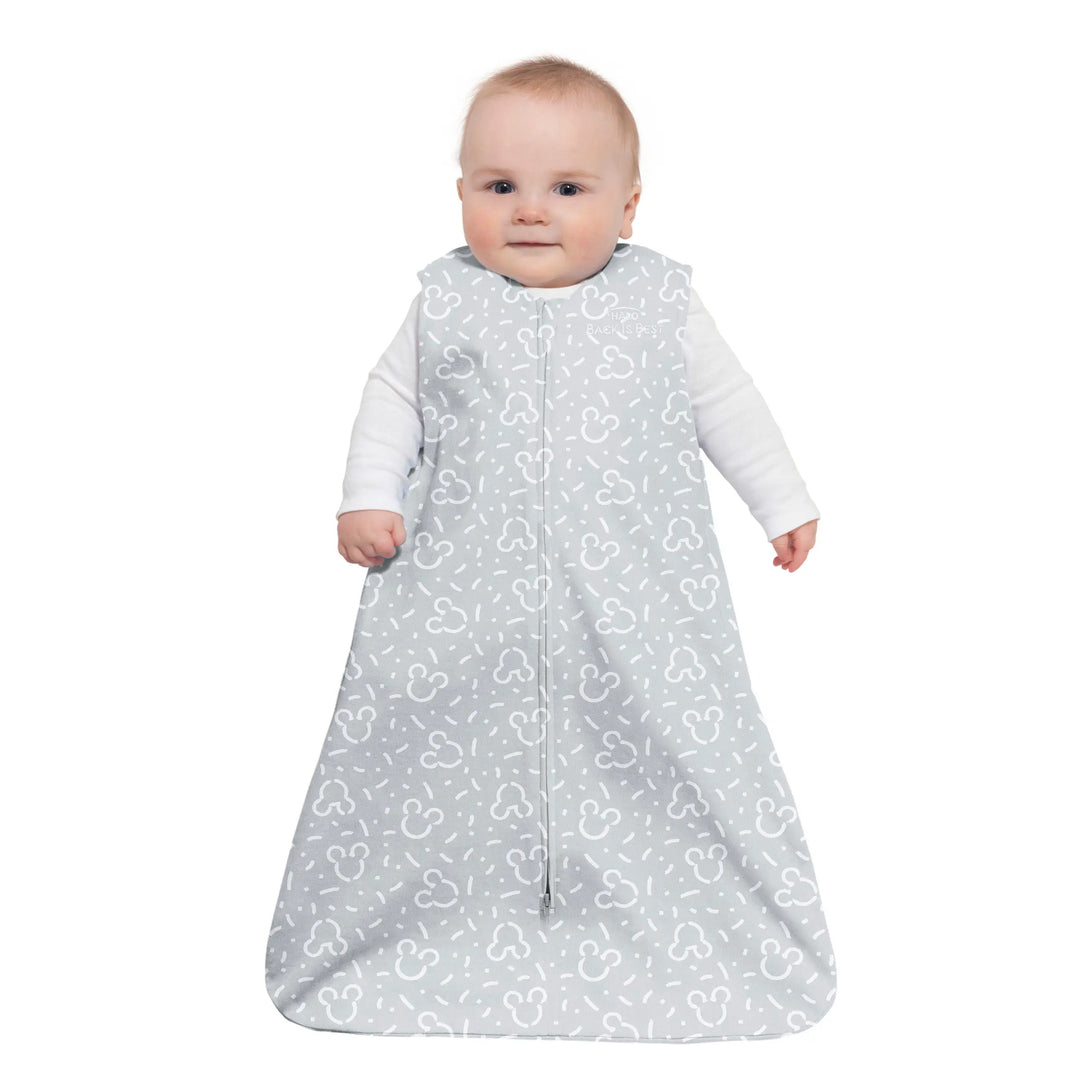 HALO SleepSack Disney Wearable Blanket Cotton (0.5 TOG) - Confetti Mickey Grey