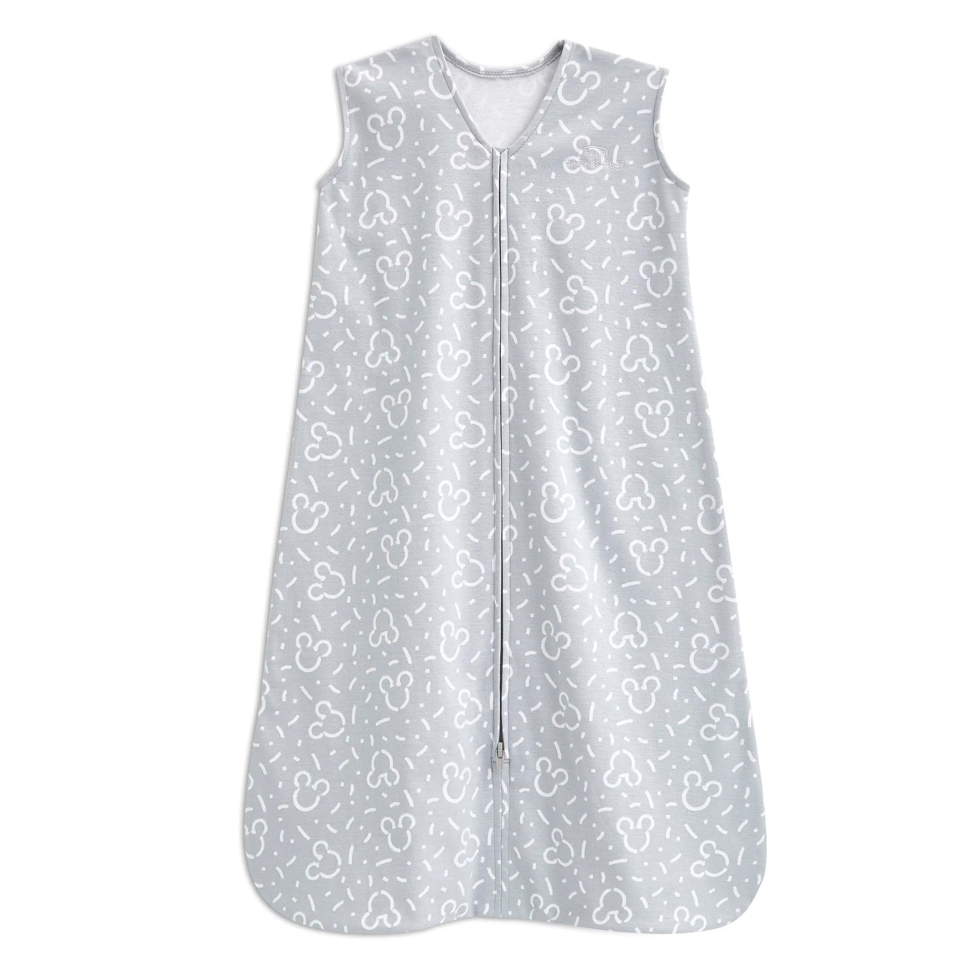 HALO SleepSack Disney Wearable Blanket Cotton (0.5 TOG) - Confetti Mickey Grey