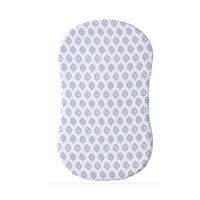 Thumbnail for HALO Bassinest Fitted Sheet 100% Cotton Muslin - Grey Leaf
