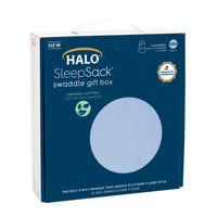 Vignette pour HALO SleepSack Swaddle Coton Bio Taille Nouveau-Né (1.5 TOG) Coffret Cadeau - Chambray