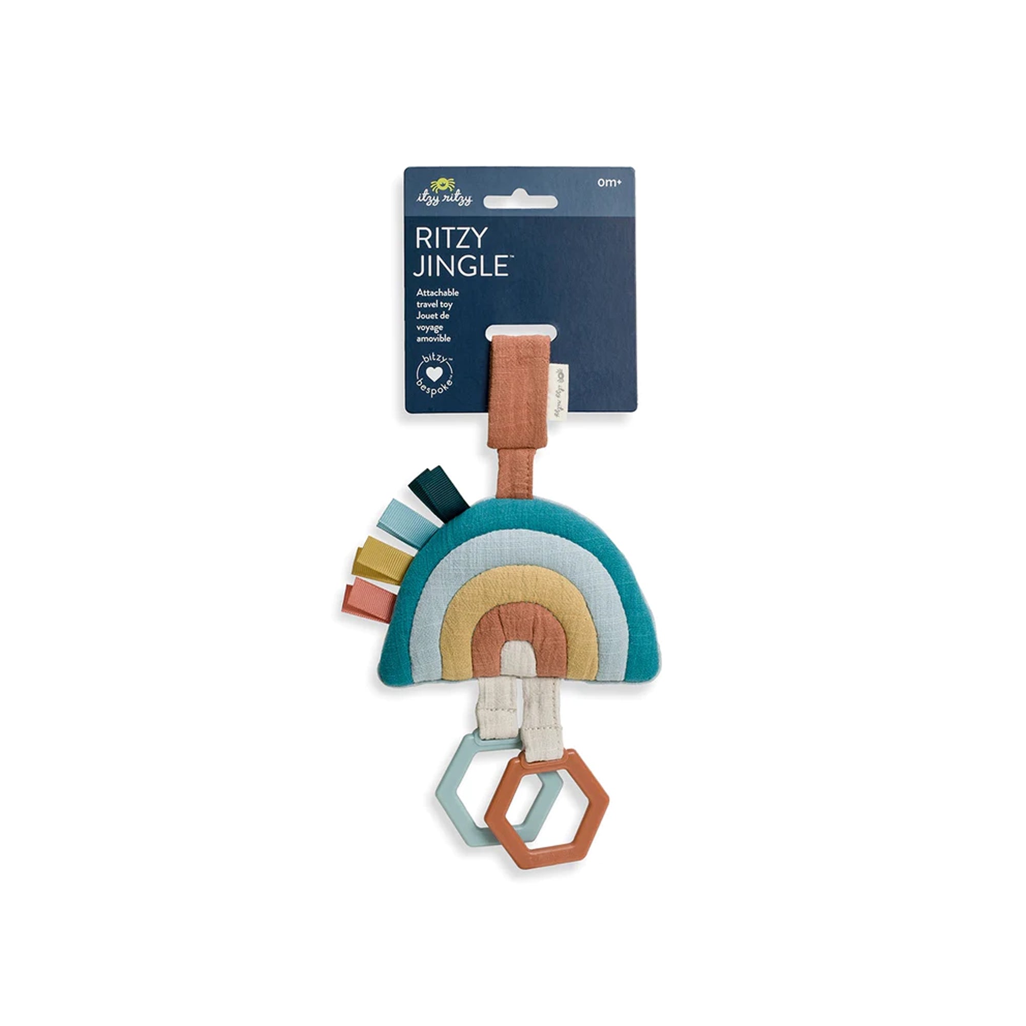 ITZY RITZY Bitzy Bespoke Ritzy Jingle Jouet de voyage attachable - Arc-en-ciel