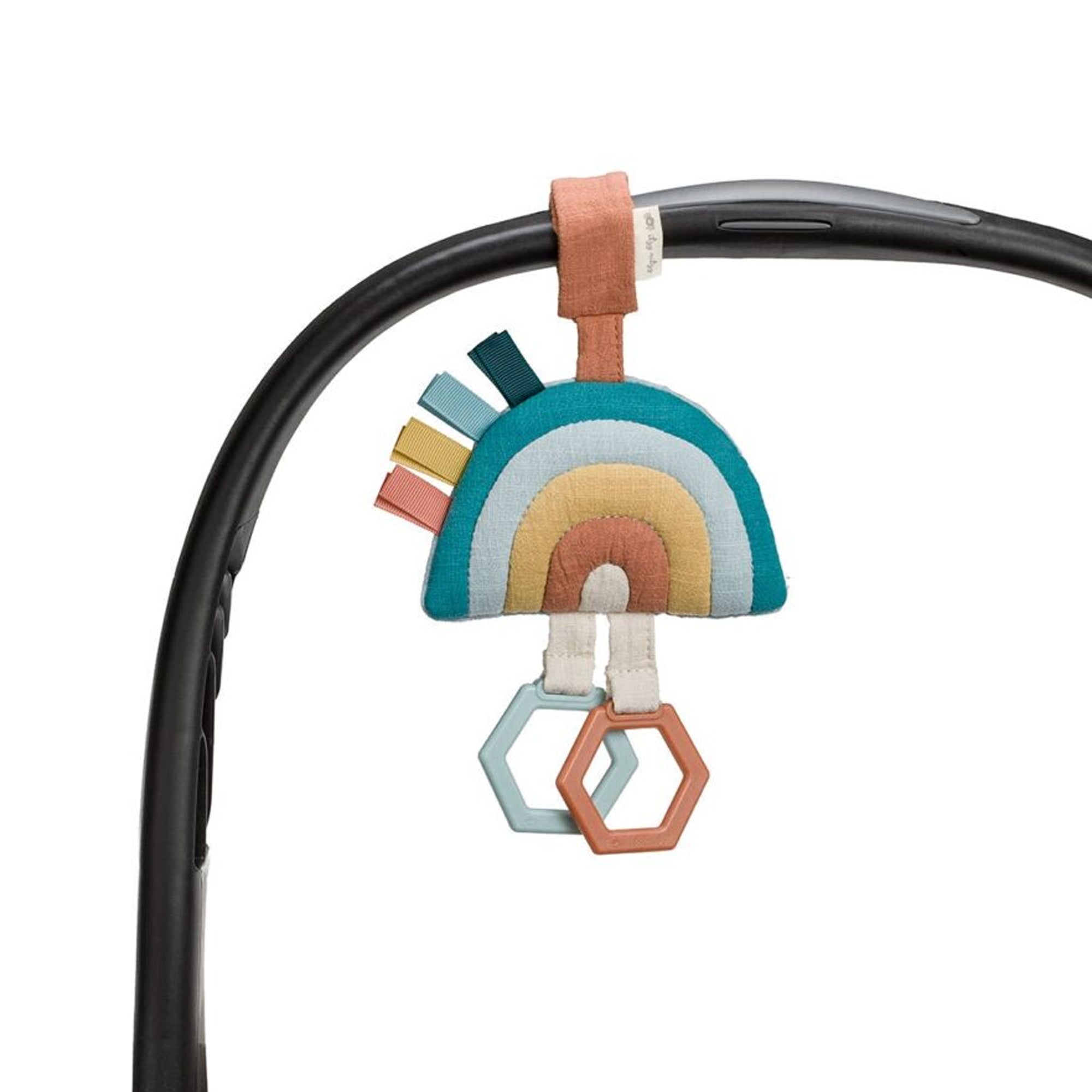 ITZY RITZY Bitzy Bespoke Ritzy Jingle Jouet de voyage attachable - Arc-en-ciel