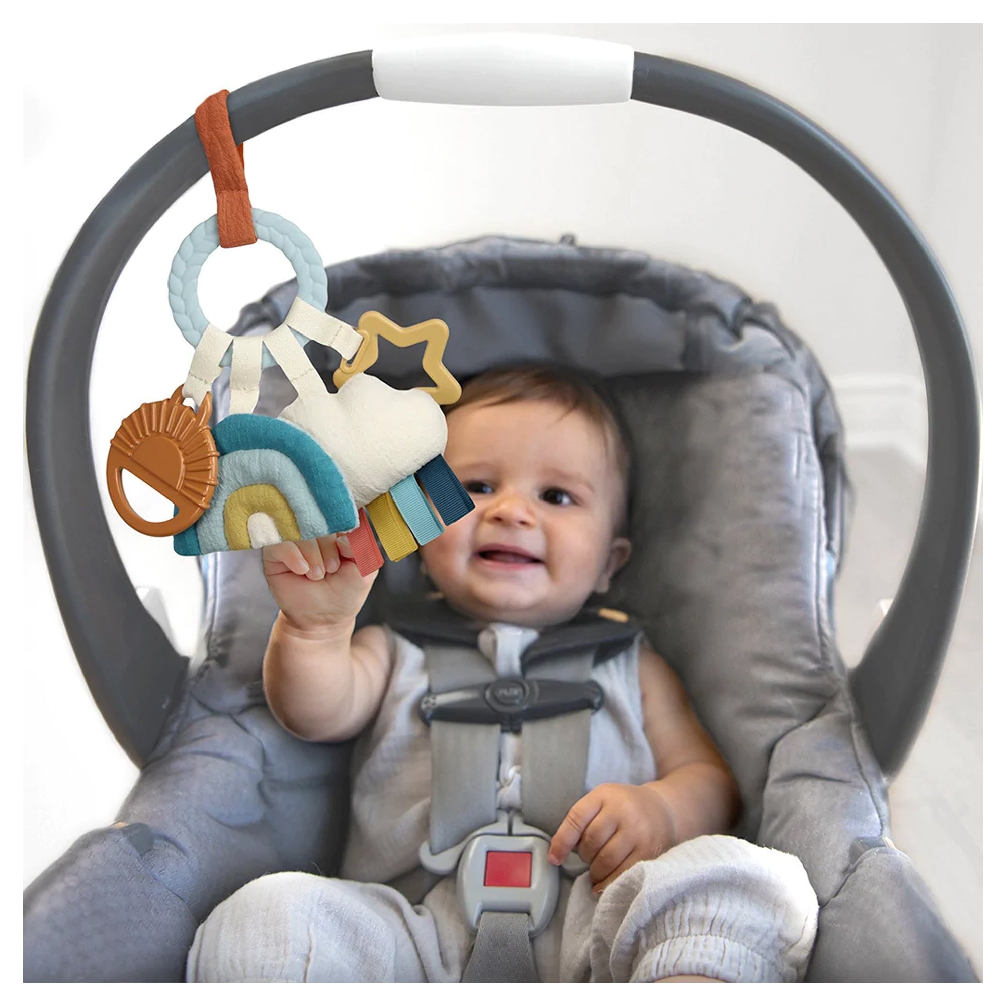 ITZY RITZY Bitzy Busy Ring Teething Activity Toy - Cloud