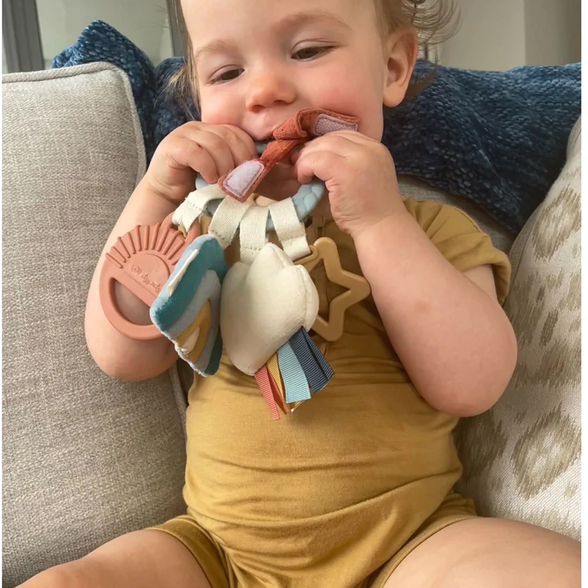 ITZY RITZY Bitzy Busy Ring Teething Activity Toy - Cloud