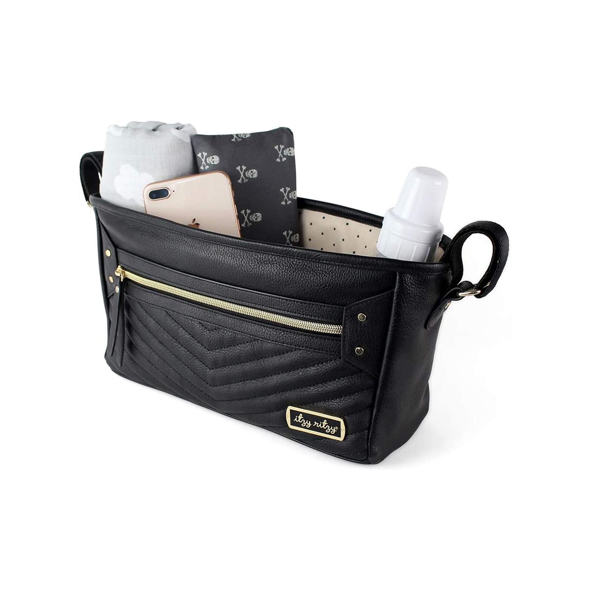 ITZY RITZY Stroller Caddy - Jetsetter Black