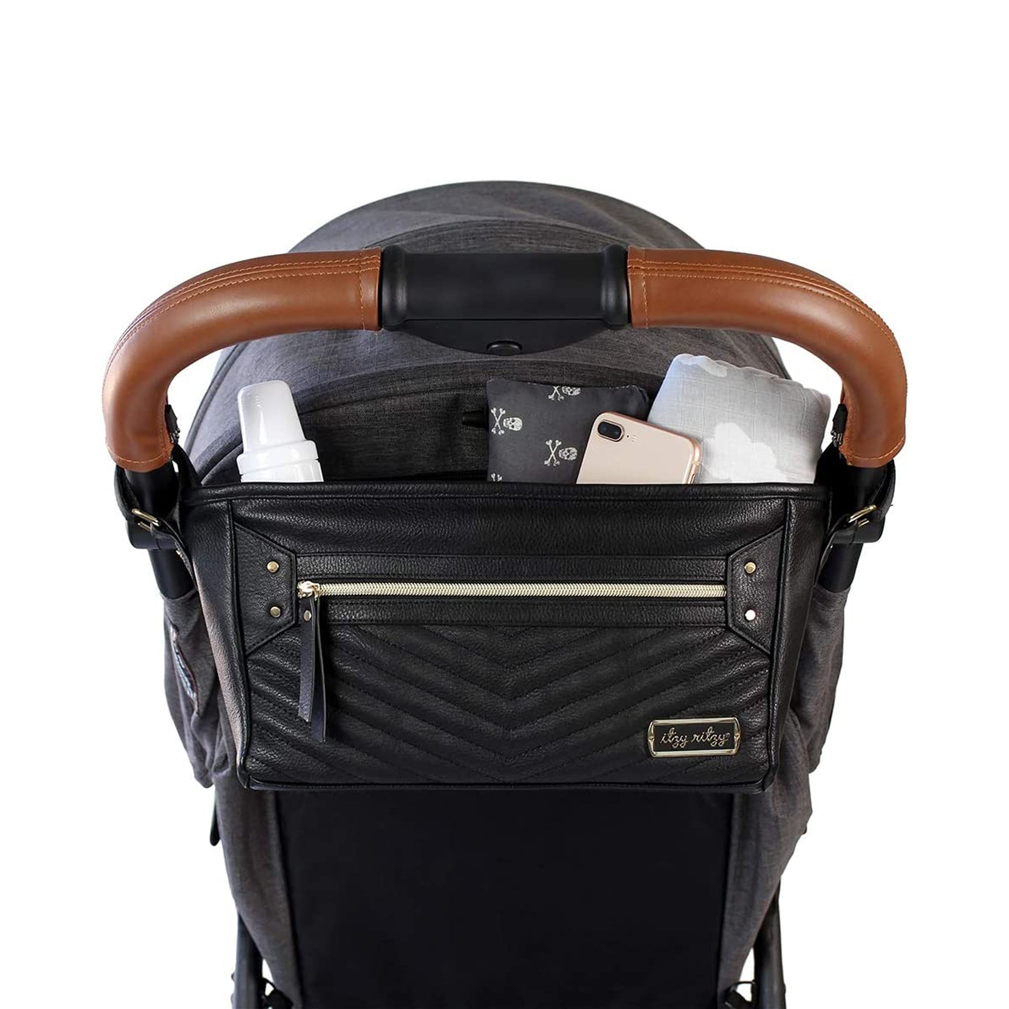 ITZY RITZY Stroller Caddy - Jetsetter Black