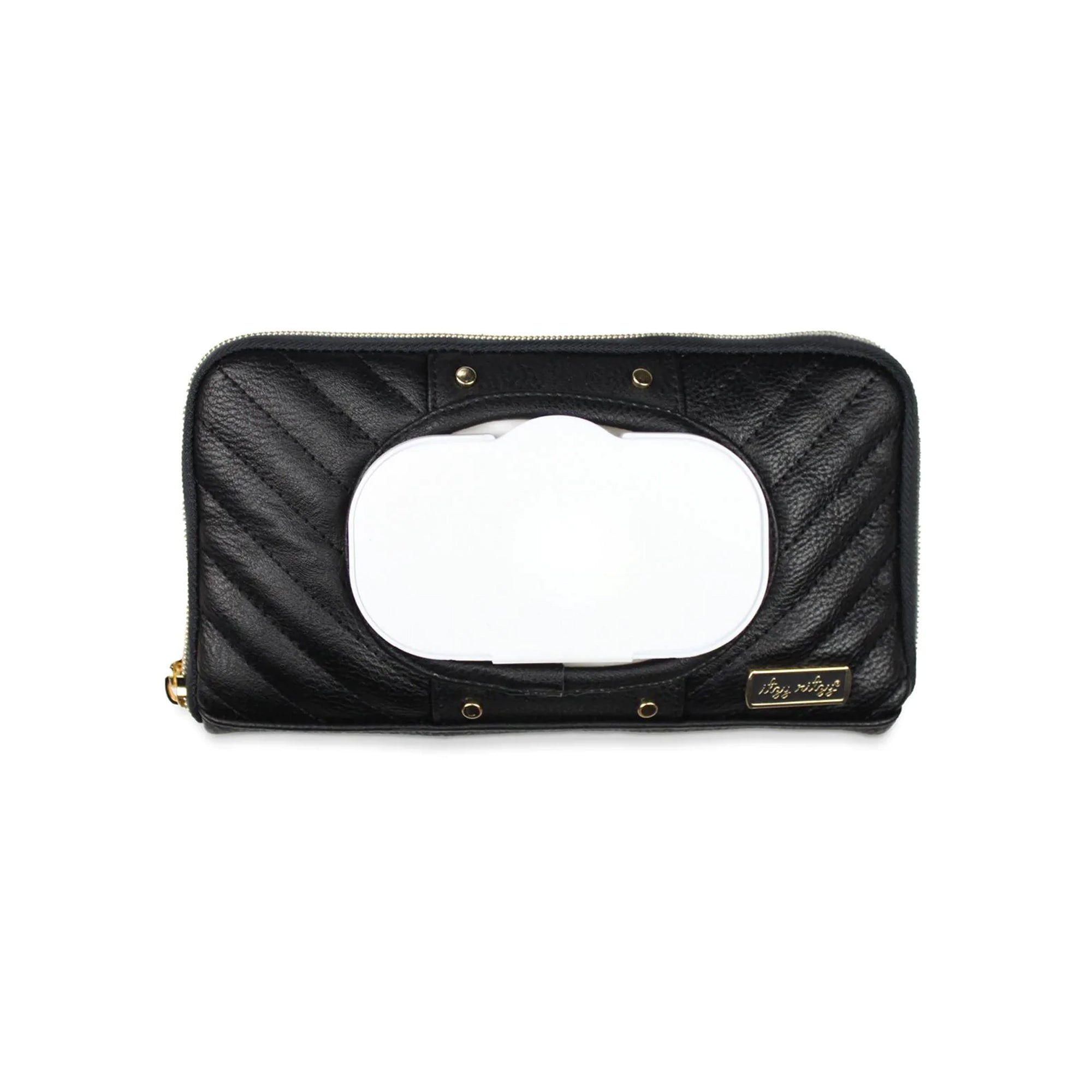 ITZY RITZY Travel Wipes Case - Jetsetter Black