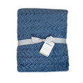 JUDDLIES Jacquard Flannel Blanket - Navy