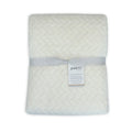 JUDDLIES Jacquard Flannel Blanket - Cream