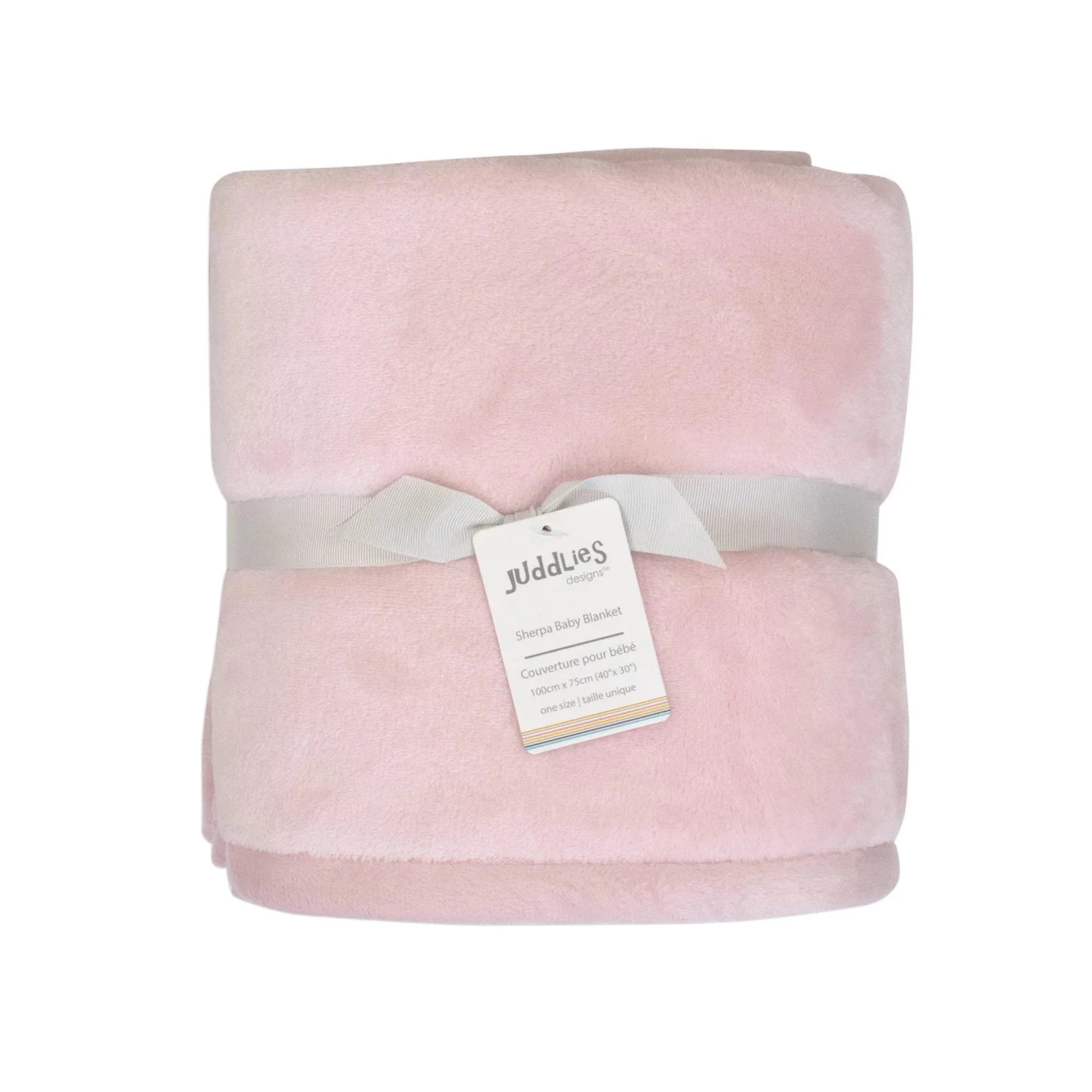 JUDDLIES Flannel Sherpa Blanket - Pink