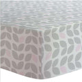 Kushies Crib Sheet Flannel - Petal Grey