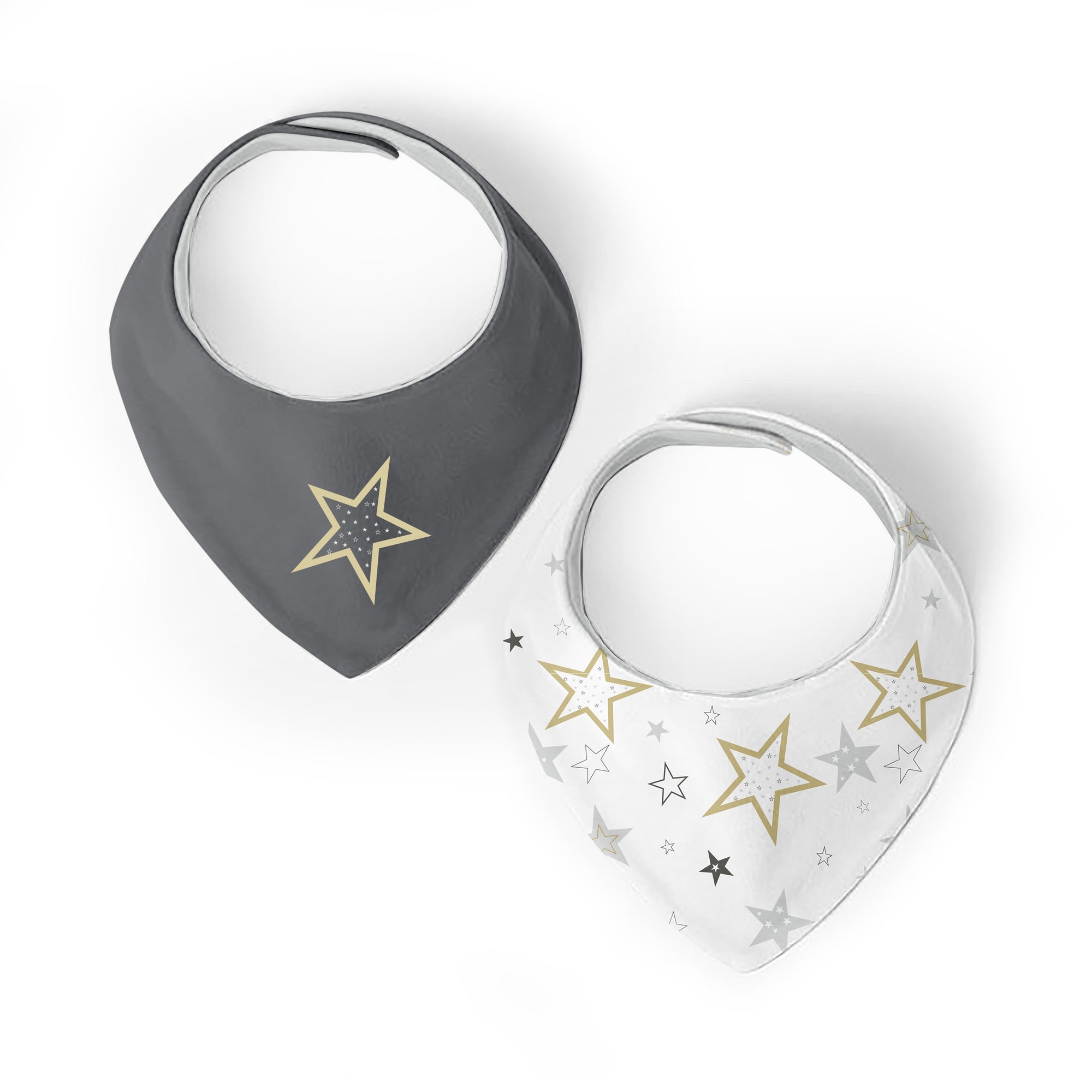 KUSHIES Bandana Bib 2-Pack - Stars