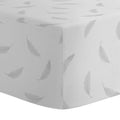KUSHIES Playpen Sheet Flannel - Grey Feathers