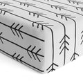 KUSHIES Mini Crib Sheet Flannel - One Direction Black & White
