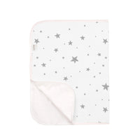 Thumbnail for KUSHIES Portable Changing Pad Flannel - Grey Scribble Stars