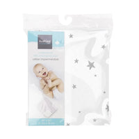 Thumbnail for KUSHIES Portable Changing Pad Flannel - Grey Scribble Stars