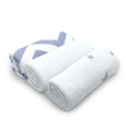 KUSHIES Wash Cloths 3-Pack - Blue/White