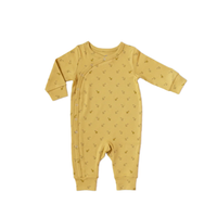 Thumbnail for PEHR Organic Cotton Front Snap Kimono Romper - Hatchling Duck