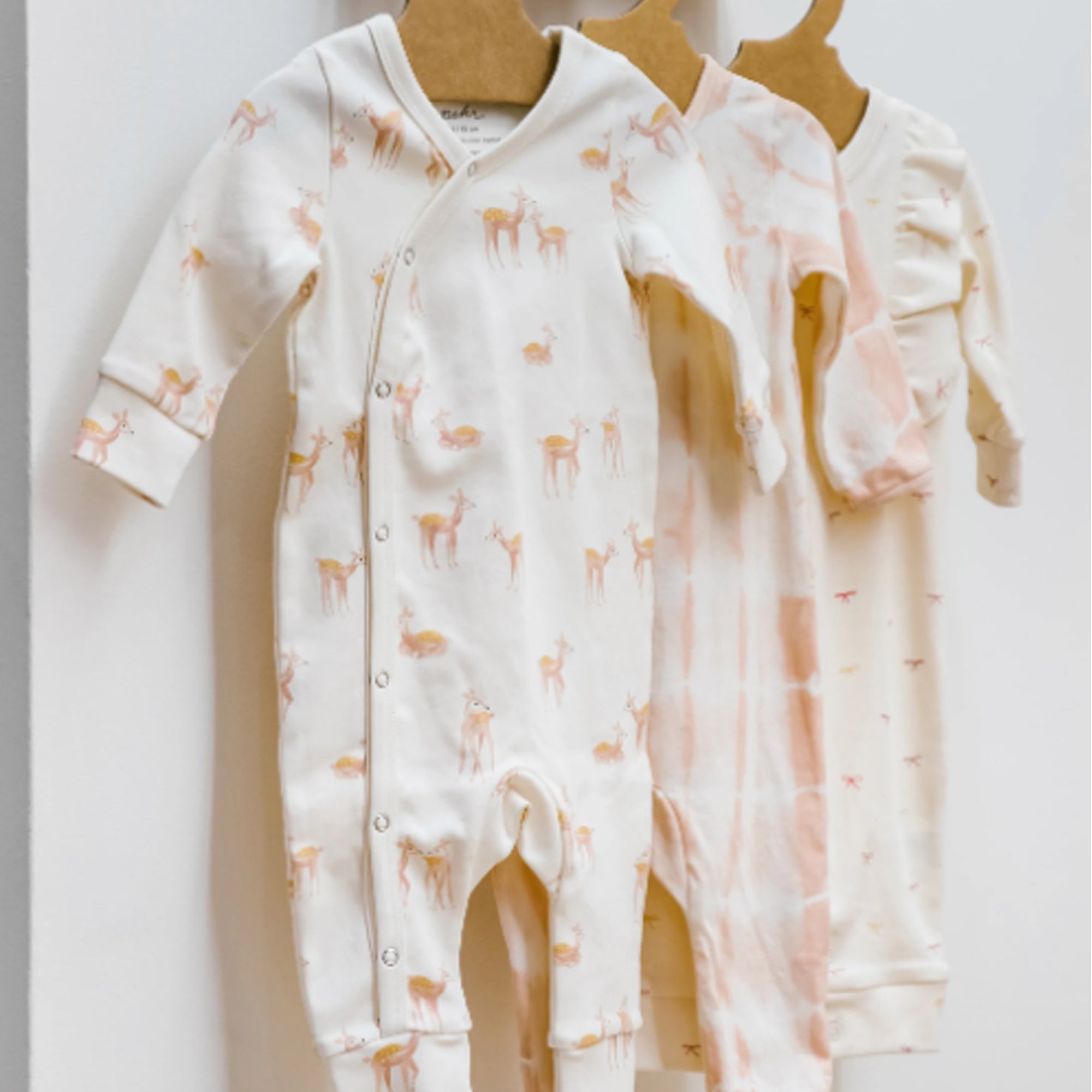 PEHR Organic Cotton Kimono Romper - Follow Me Deer