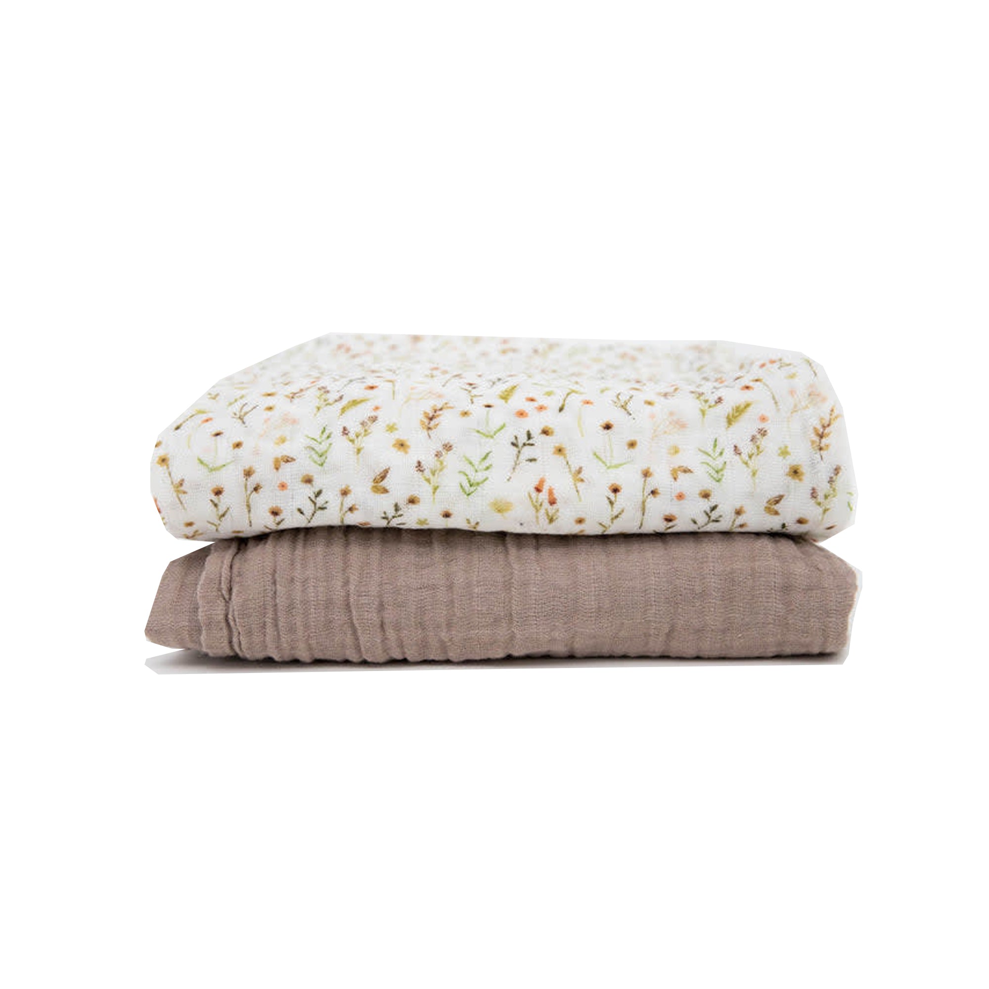 LITTLE UNICORN Organic Cotton Muslin Swaddle (2-Pack) - Floral Field Set