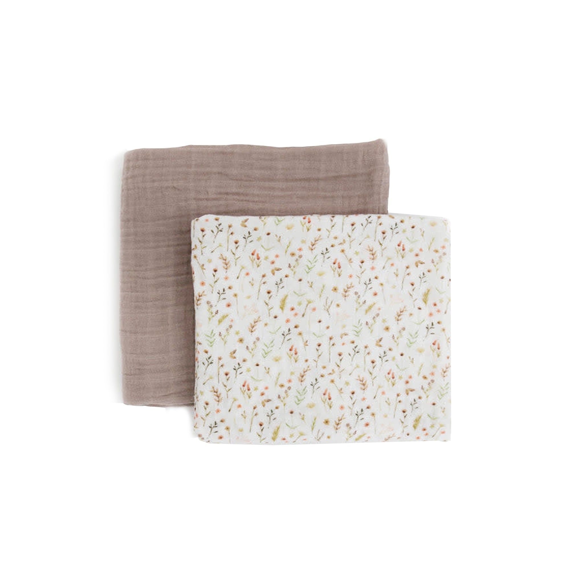 LITTLE UNICORN Organic Cotton Muslin Swaddle (2-Pack) - Floral Field Set