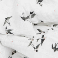 Thumbnail for LITTLE UNICORN Organic Cotton Muslin Swaddle (2-Pack) - Swallows Set